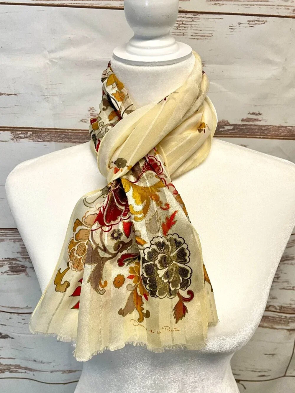 Oscar De La Renta vintage silk scarf